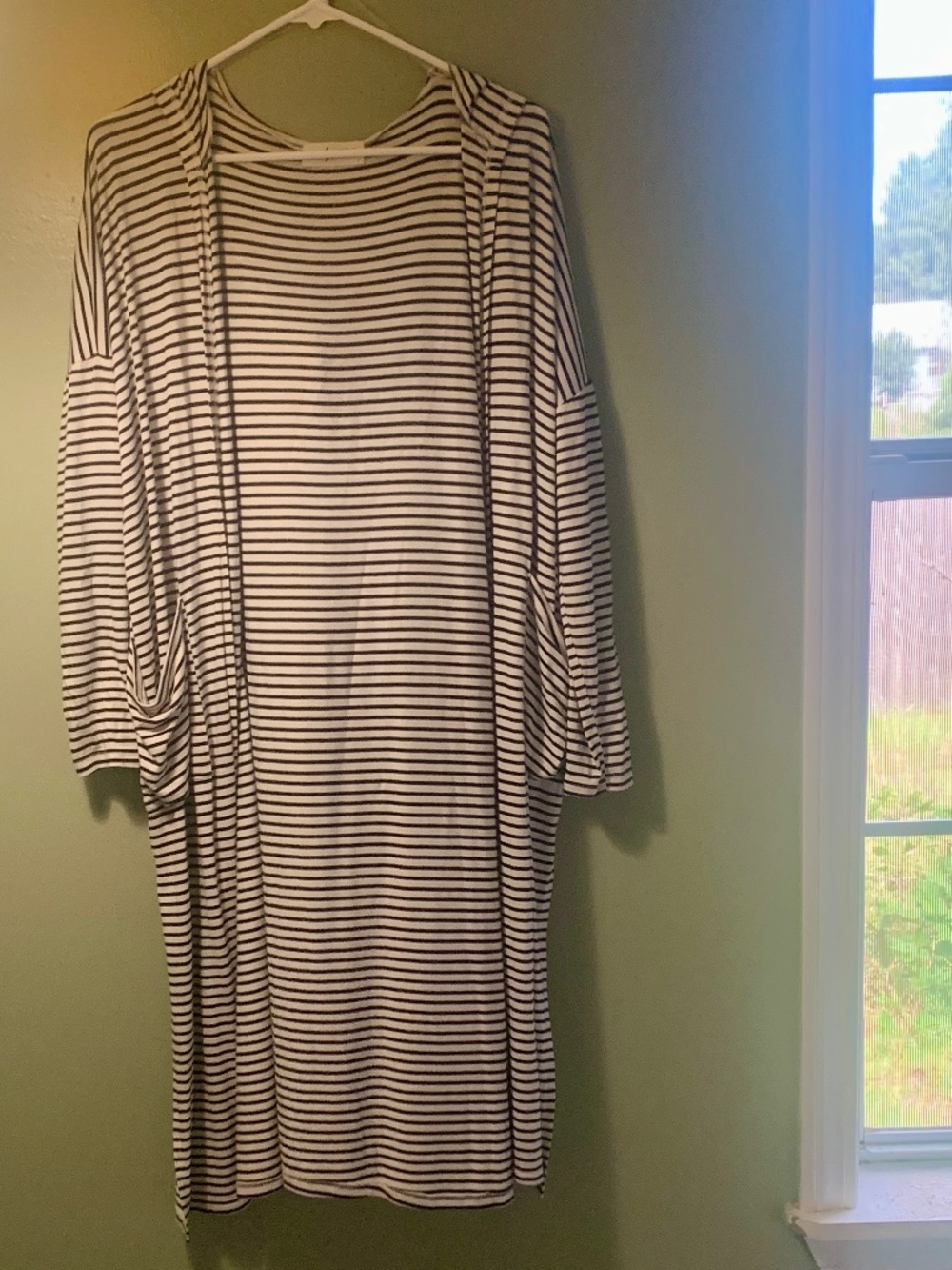 Carly Jean striped hooded cardigan